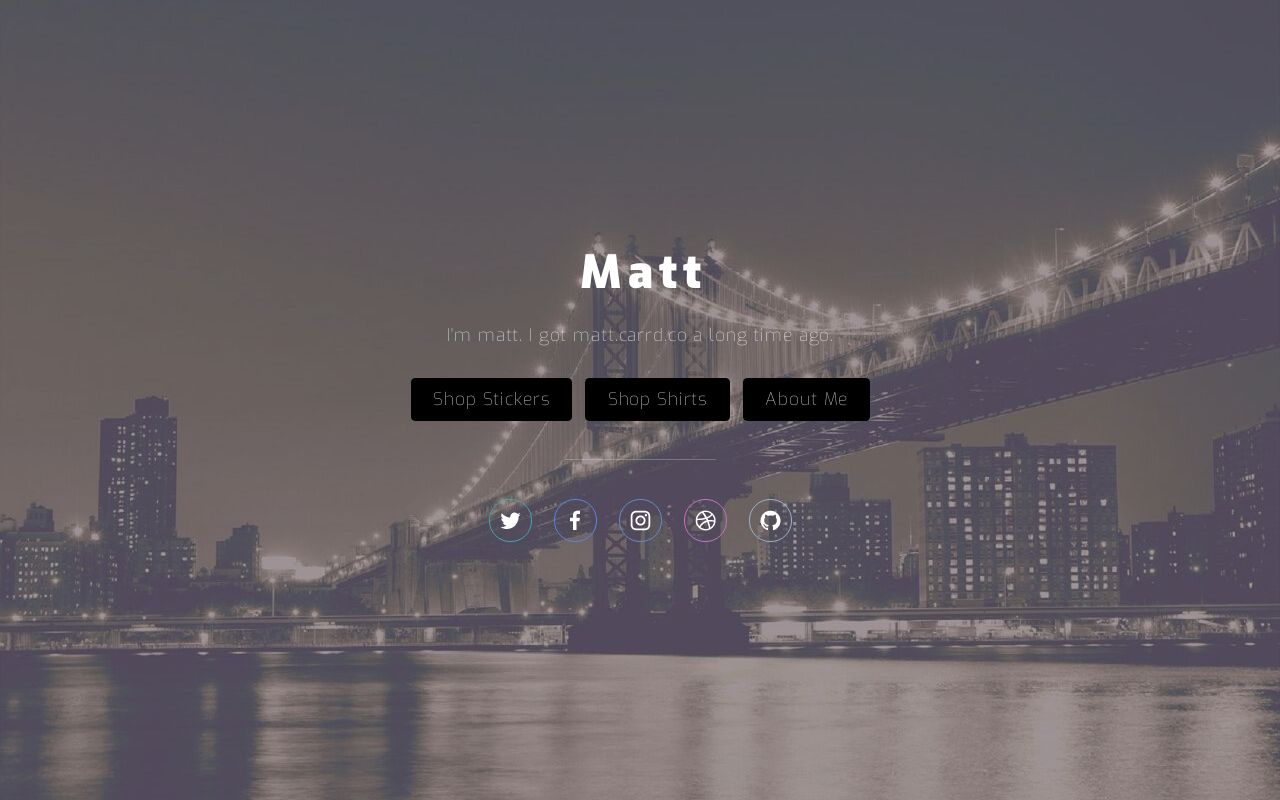 Carrd profile picture for @matt
